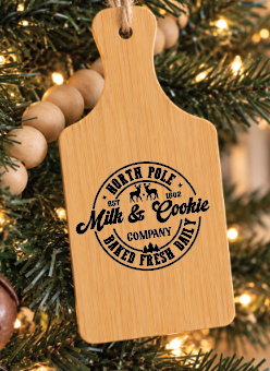Personalized Mini Cutting Board Christmas Ornament
